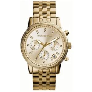 MICHAEL KORS MK5676 LADIES Watch – BRADSHAW CHRONOGRAPH GOLD DIAL, ALL GOLD TONE STEEL CASE & BRACELET Design - Image 1