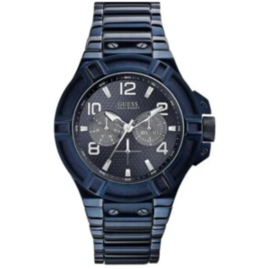 GUESS W0218G4 GENTS Watch – ALL-BLUE RIGOR MULTI-DIAL DISPLAY, BLUE STAINLESS STEEL CHAIN, QUARTZ MOVEMENT - Image 1