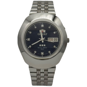 ORIENT SEM70005B8 GENTS Watch – BLUE DIAL, 11 STONE HOUR MARKERS, RADO SHAPE CASE, STAINLESS STEEL CHAIN, IN-HOUSE AUTOMATIC MOVEMENT - Image 1