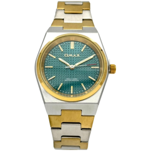 OMAX ACB106T109 LADIES Watch – GREEN DIAL, GOLDEN ACCENTS, SILVER & GOLD TWO-TONE CHAIN, QUARTZ MOVEMENT - Image 1