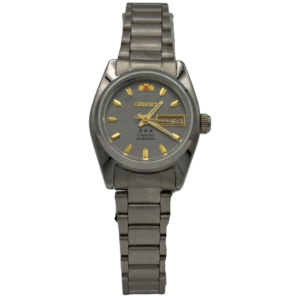 ORIENT SMQ0A004K8 LADIES Watch – GREY DIAL, GOLDEN FIGURES & HANDS, STAINLESS STEEL CASE & CHAIN, IN-HOUSE AUTOMATIC MOVEMENT - Image 1