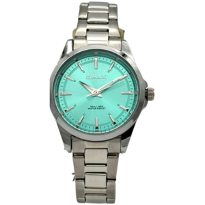 OMAX ACB112I004 LADIES Watch – BLUE DIAL, ALL SILVER STAINLESS STEEL CASE & CHAIN, QUARTZ MOVEMENT - Image 1