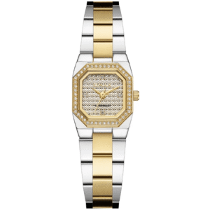 OMAX SQ-CS010T3IS3 Ladies Watch – Golden & Silver Two-Tone Chain, Silver Dial, Quartz Movement - Image 1