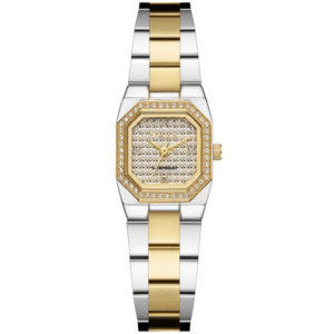OMAX SQ-CS010C3SS4 Ladies Watch – Golden & Silver Chain, Silver Dial, Precision Quartz Movement - Image 1