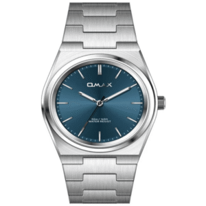OMAX ACB106S101 Women Watch – All Silver Chain, Blue Dial, Quartz Movement - Image 1