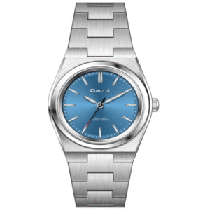 OMAX ACB112I014 Women Watch – All-Silver Finish, Blue Dial, Precise Quartz Movement - Image 1