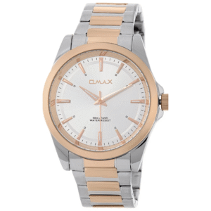 OMAX ACB111N018 Gents Watch – Golden Silver Chain, Silver Dial, Quartz Movement - Image 1