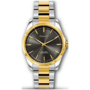 OMAX ACB111N007 Gents Watch – Two-Tone Golden & Silver Chain, Grey Dial, Quartz Movement - Image 1