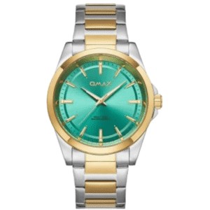 OMAX ACB111N004 Gents Watch – Two-Tone Golden-Silver Chain, Silver Dial, Quartz Movement - Image 1