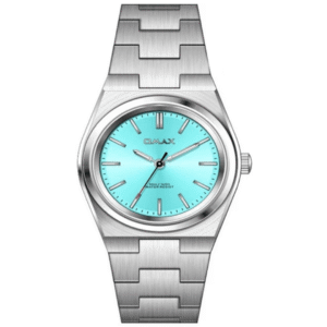 OMAX ACB105S098 Men Watch – Silver Chain, Blue Dial, Quartz Movement - Image 1