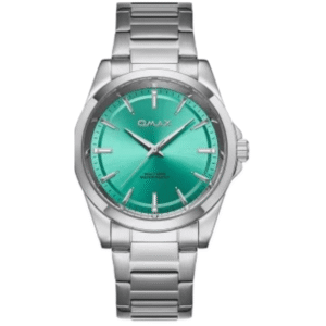 OMAX ACB111I004 Men Watch – Silver Chain, Blue Dial, Quartz Movement - Image 1