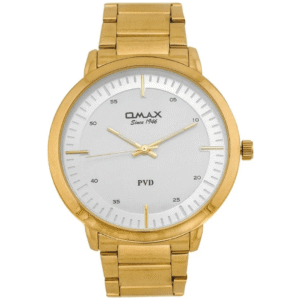 OMAX ACB111Q008 Men Watch – Golden Chain, Silver Dial, Quartz Movement - Image 1