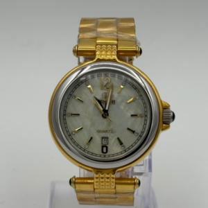 ARCHI A58751M GOLD SILVER WHITE DIAL STONE STUDDED MEN'S WATCH - Image 1