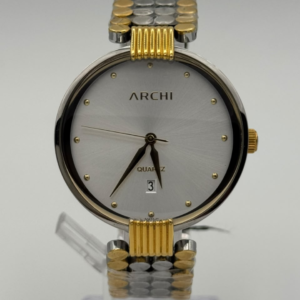 ARCHI A0677M GOLD SILVER WHITE DIAL MEN'S WATCH - Image 1