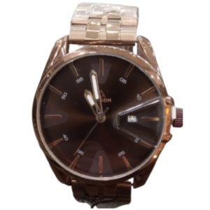 FITRON F9505M GENTS Watch – ALL BROWN DIAL & CASE, STAINLESS STEEL CHAIN, DATE DISPLAY, QUARTZ MOVEMENT - Image 1