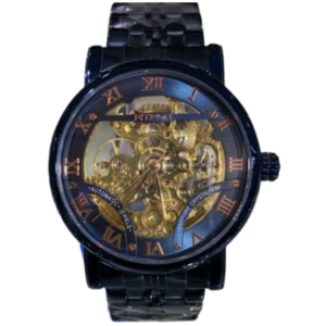 FITRON 117187M GENTS Watch – ALL PURPLE DIAL, GOLDEN SKELETON CENTER, ROSE GOLD HANDS & FIGURES, AUTOMATIC MOVEMENT - Image 1