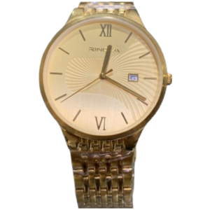 RENOVA RN0221M GENTS Watch – ALL-GOLD DIAL, CASE & STAINLESS STEEL CHAIN, QUARTZ MOVEMENT - Image 1