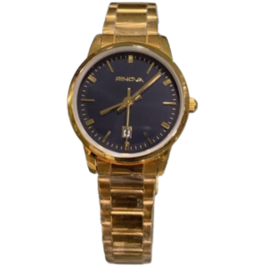 RENOVA RN0202L LADIES Watch – BLACK DIAL, ALL-GOLD CASE & STAINLESS STEEL CHAIN, QUARTZ MOVEMENT - Image 1